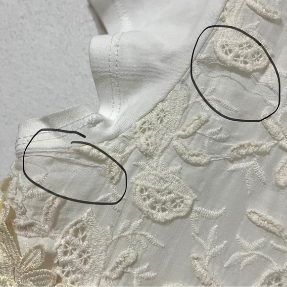 Flawed / SEE BY CHLOE Silk Cotton Blend Lace Summer Dress Size M - Picture 12 of 15